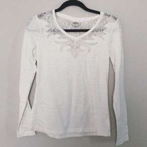 Ariat white cotton blouse
